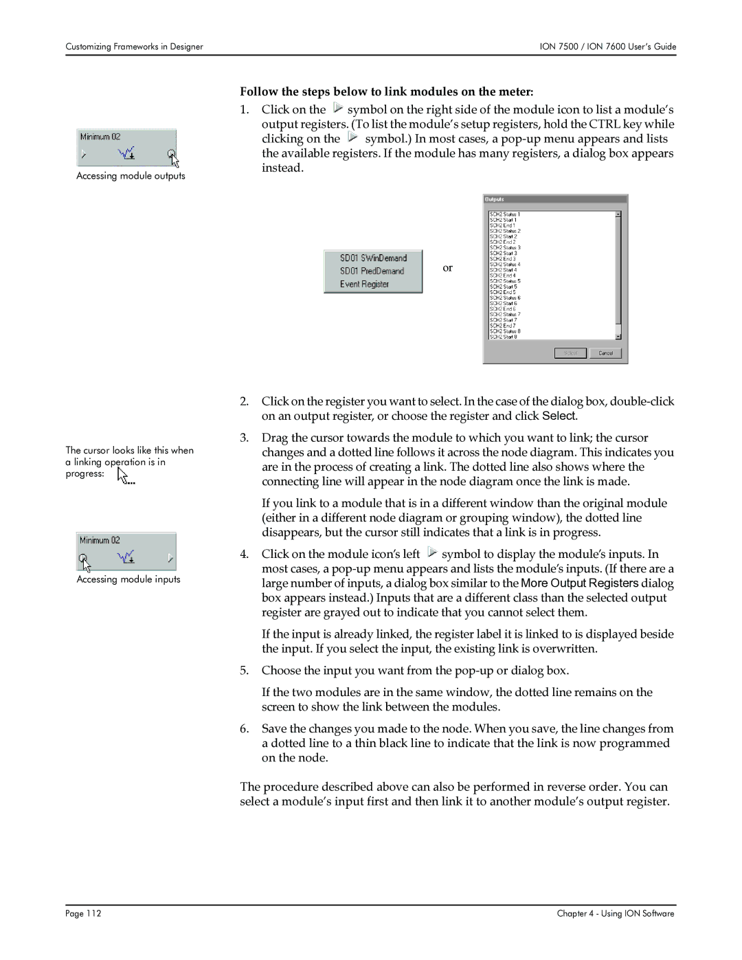 Multi-Tech Systems 7600, 7500 manual Follow the steps below to link modules on the meter 