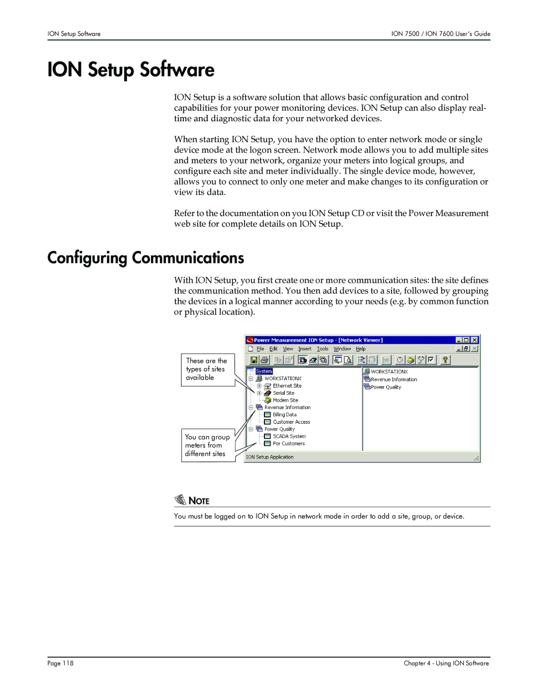 Multi-Tech Systems 7600, 7500 manual ION Setup Software, Configuring Communications 