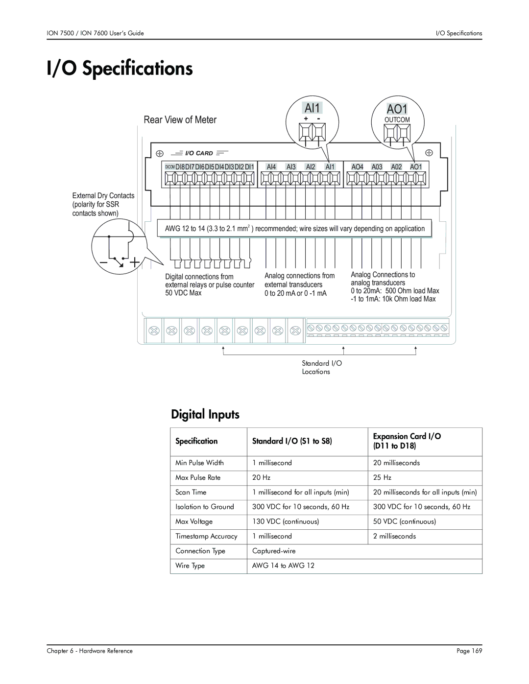 Multi-Tech Systems 7500, 7600 manual Specifications, AI1 