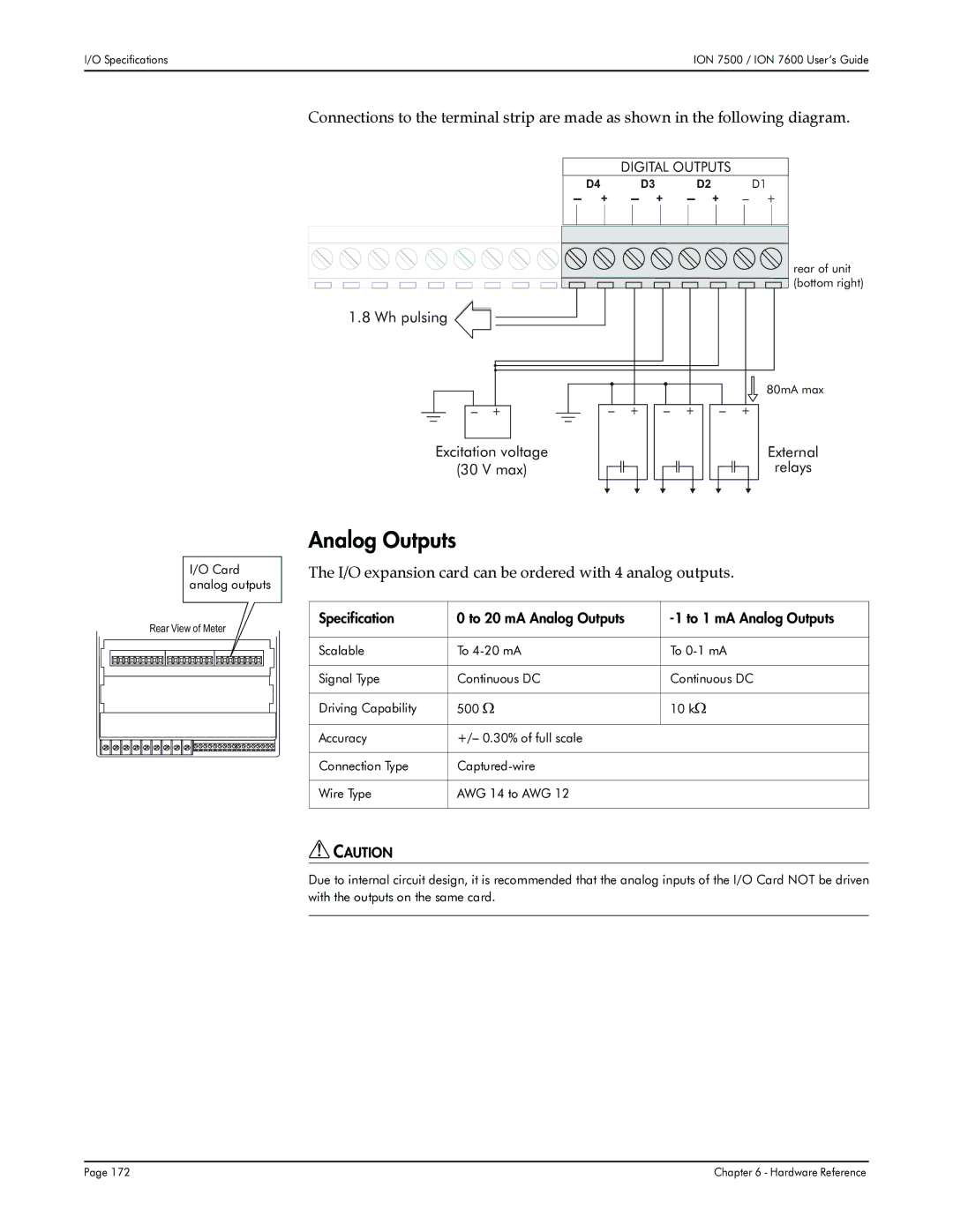 Multi-Tech Systems 7600 Analog Outputs, Max Relays, I/O expansion card can be ordered with 4 analog outputs, Wh pulsing 