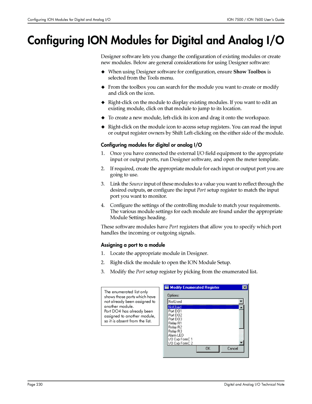 Multi-Tech Systems 7600 Configuring ION Modules for Digital and Analog I/O, Configuring modules for digital or analog I/O 