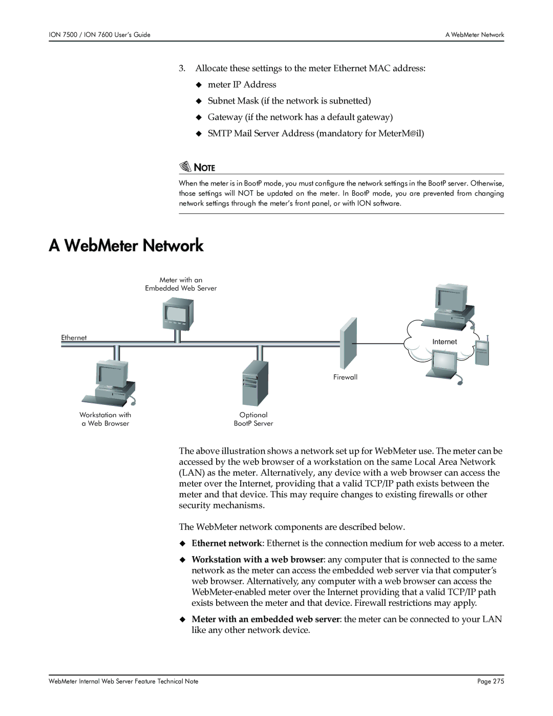 Multi-Tech Systems 7500, 7600 manual WebMeter Network, Smtp Mail Server Address mandatory for MeterM@il 