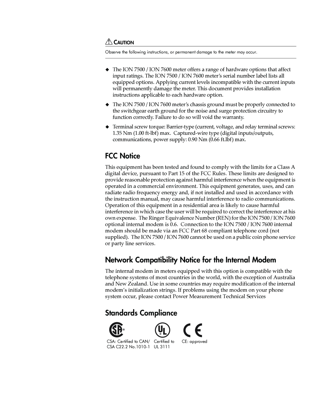 Multi-Tech Systems 7600, 7500 manual Standards Compliance 