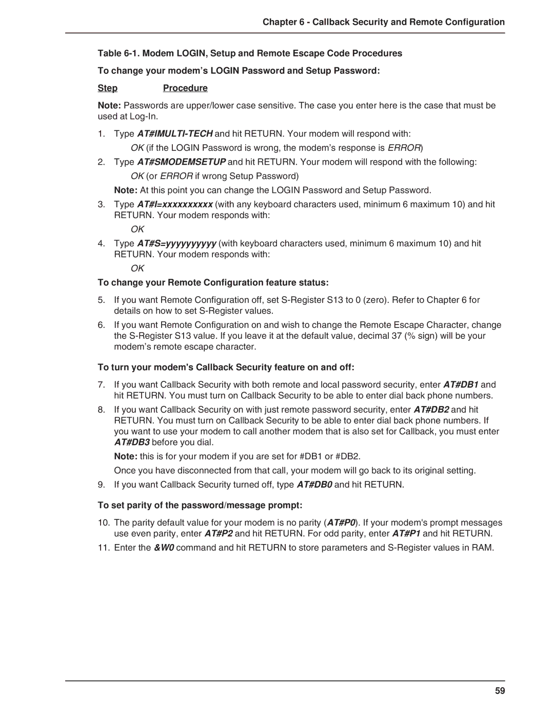 Multi-Tech Systems BA-Series manual To change your Remote Configuration feature status 