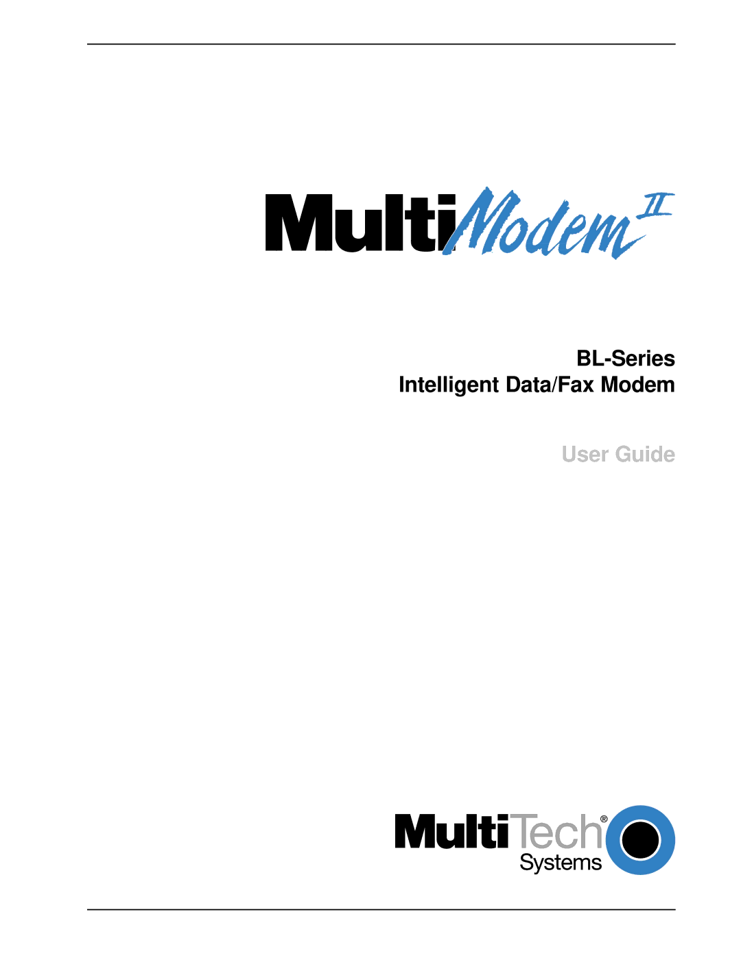 Multi-Tech Systems BL-Series manual User Guide 