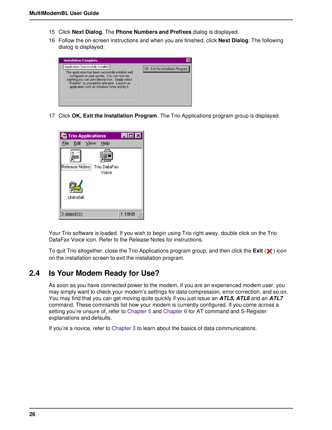 Multi-Tech Systems BL-Series manual Is Your Modem Ready for Use? 