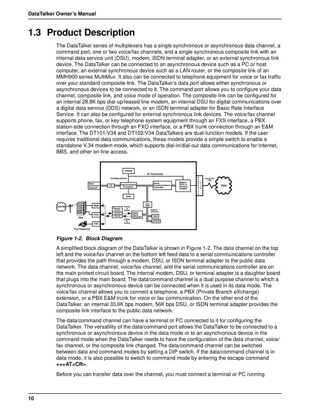 Multi-Tech Systems DT101/xx, DT102/xx owner manual Product Description, +++Atcr 