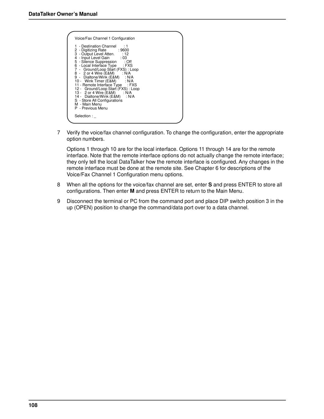 Multi-Tech Systems DT101/xx, DT102/xx owner manual 108, Fxs 