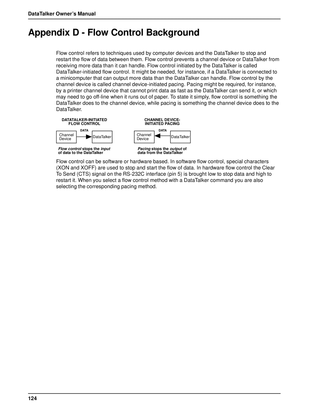 Multi-Tech Systems DT101/xx, DT102/xx owner manual Appendix D Flow Control Background, 124 