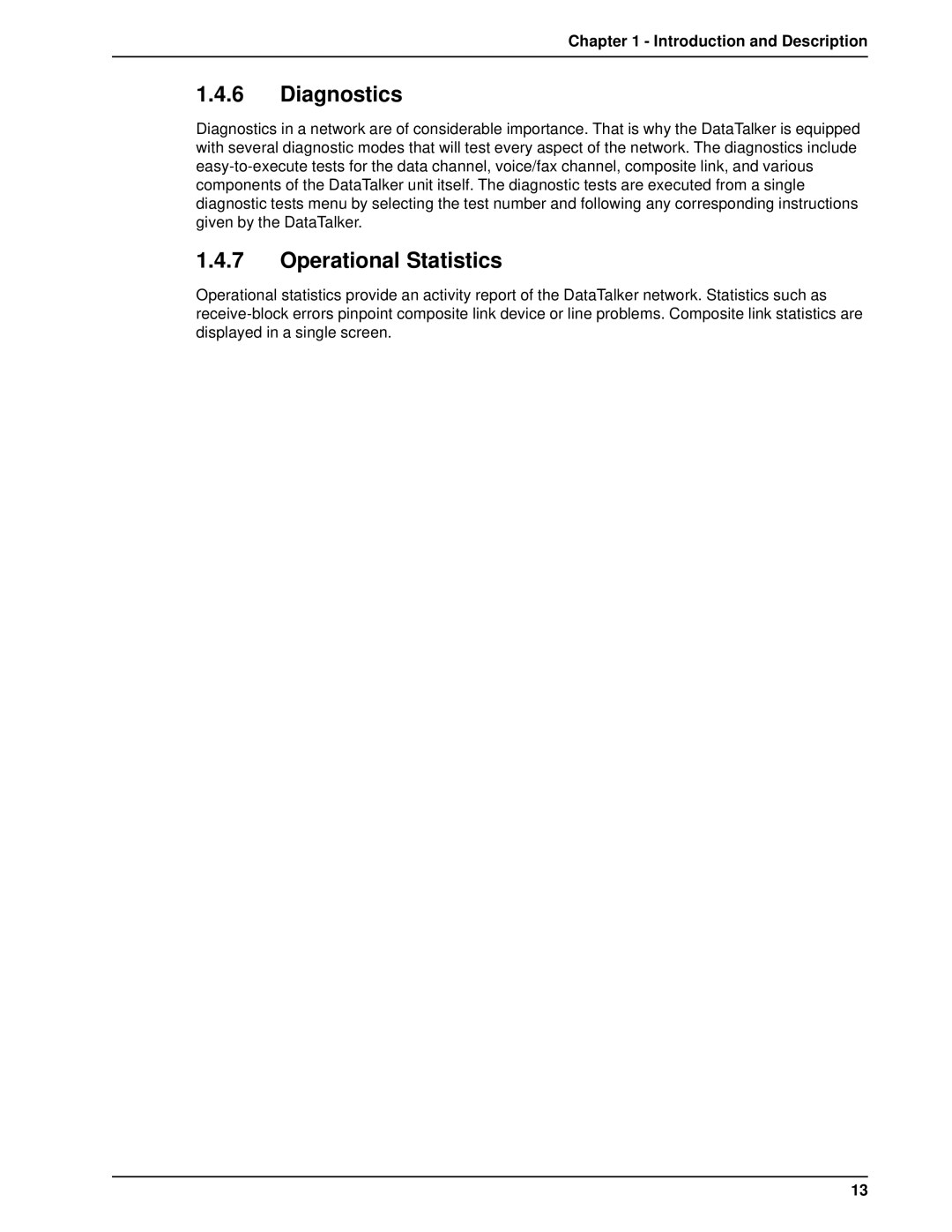 Multi-Tech Systems DT101/xx, DT102/xx owner manual Diagnostics, Operational Statistics 