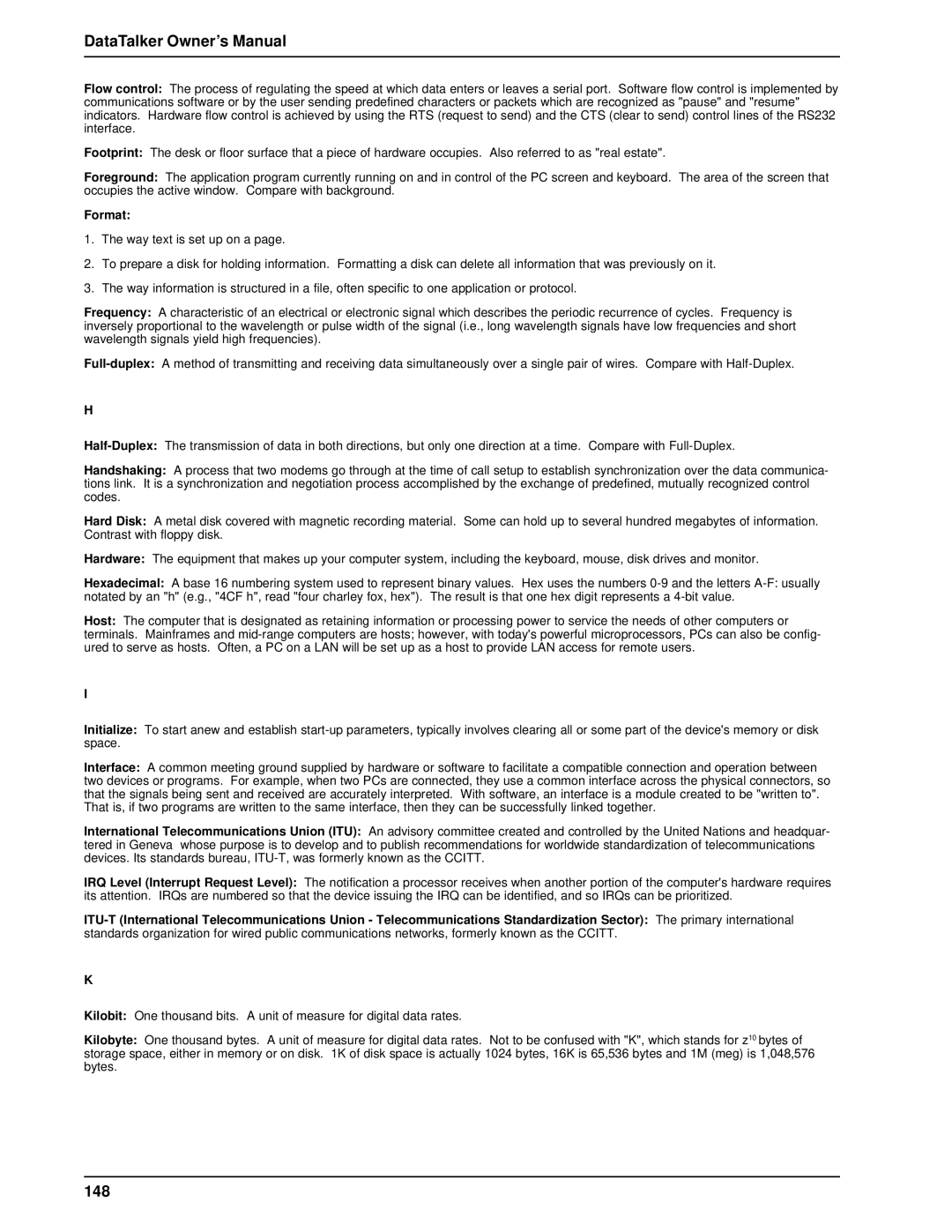 Multi-Tech Systems DT101/xx, DT102/xx owner manual 148, Format 