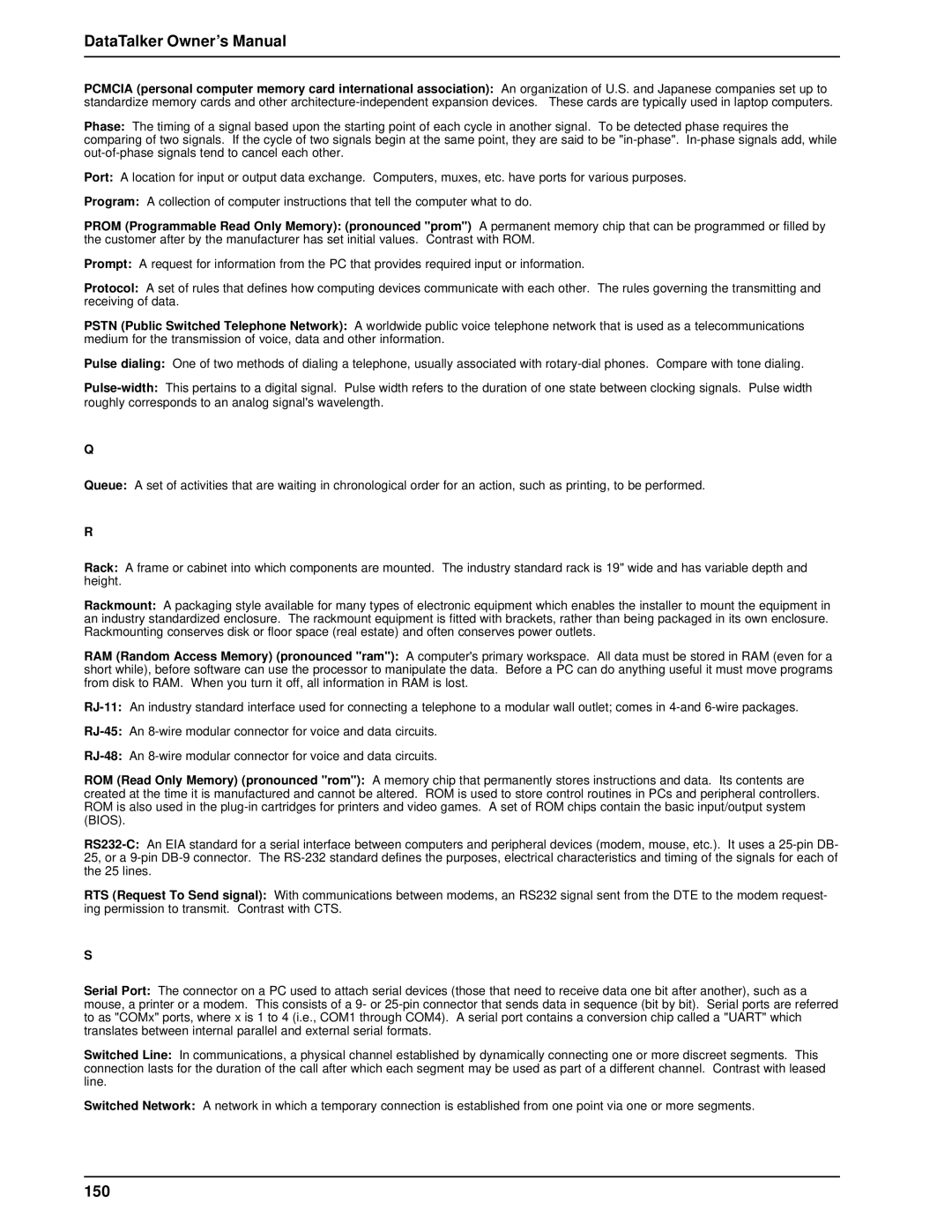 Multi-Tech Systems DT101/xx, DT102/xx owner manual 150 