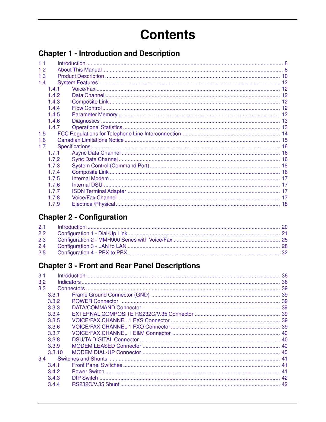 Multi-Tech Systems DT102/xx, DT101/xx owner manual Contents 