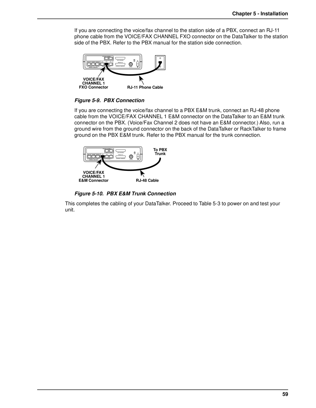 Multi-Tech Systems DT102/xx, DT101/xx owner manual Installation, PBX Connection 