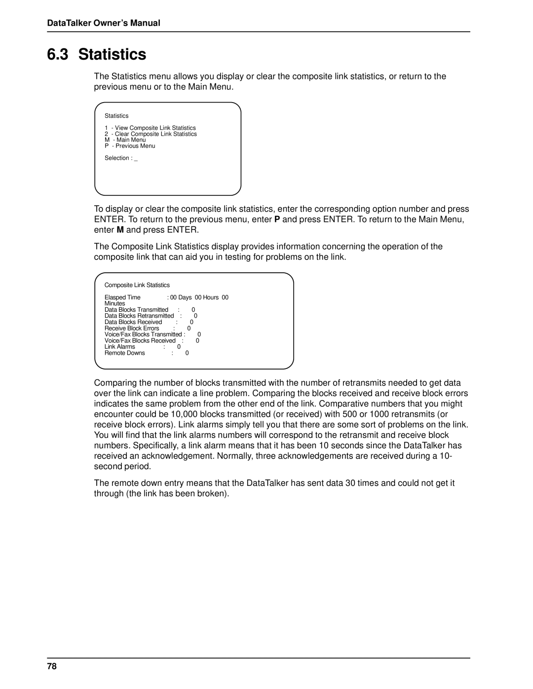 Multi-Tech Systems DT101/xx, DT102/xx owner manual Statistics 