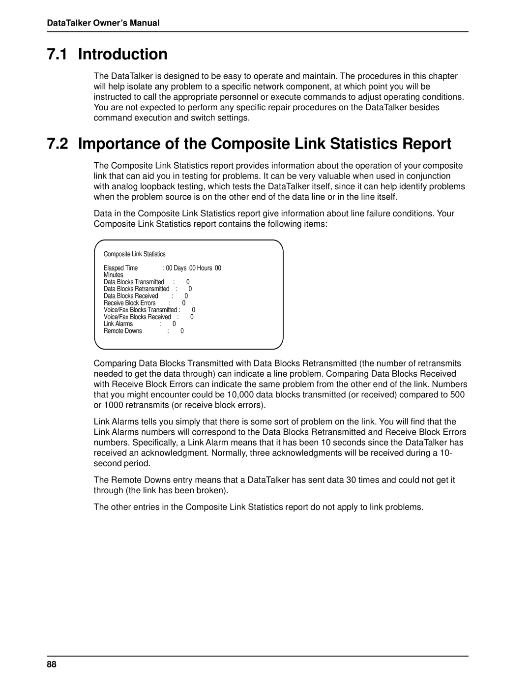 Multi-Tech Systems DT101/xx, DT102/xx owner manual Introduction, Importance of the Composite Link Statistics Report 