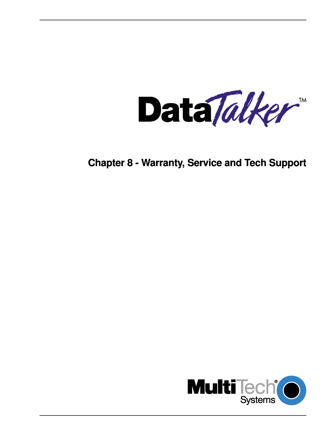 Multi-Tech Systems DT102/xx, DT101/xx owner manual Warranty, Service and Tech Support 