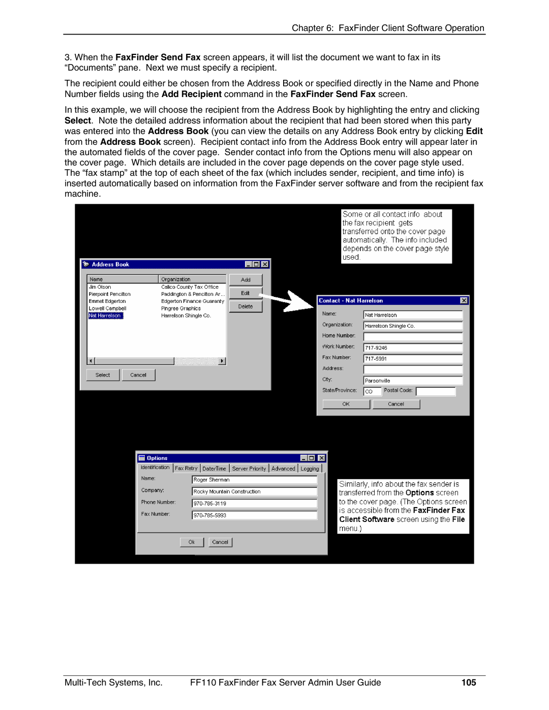 Multi-Tech Systems FF110 manual 105 