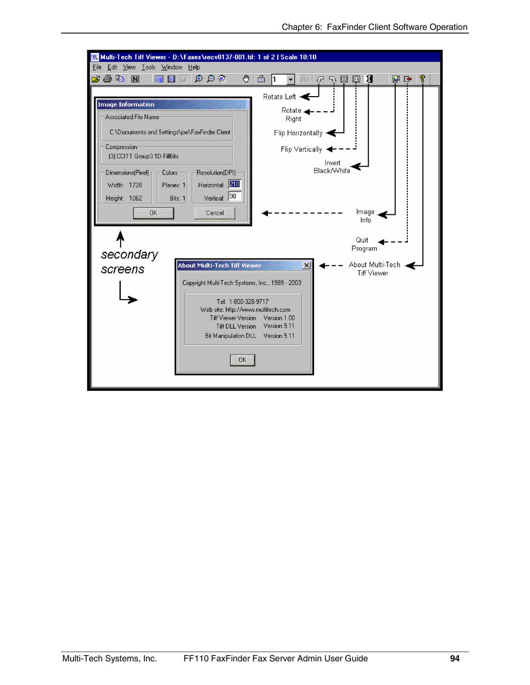 Multi-Tech Systems FF110 manual 