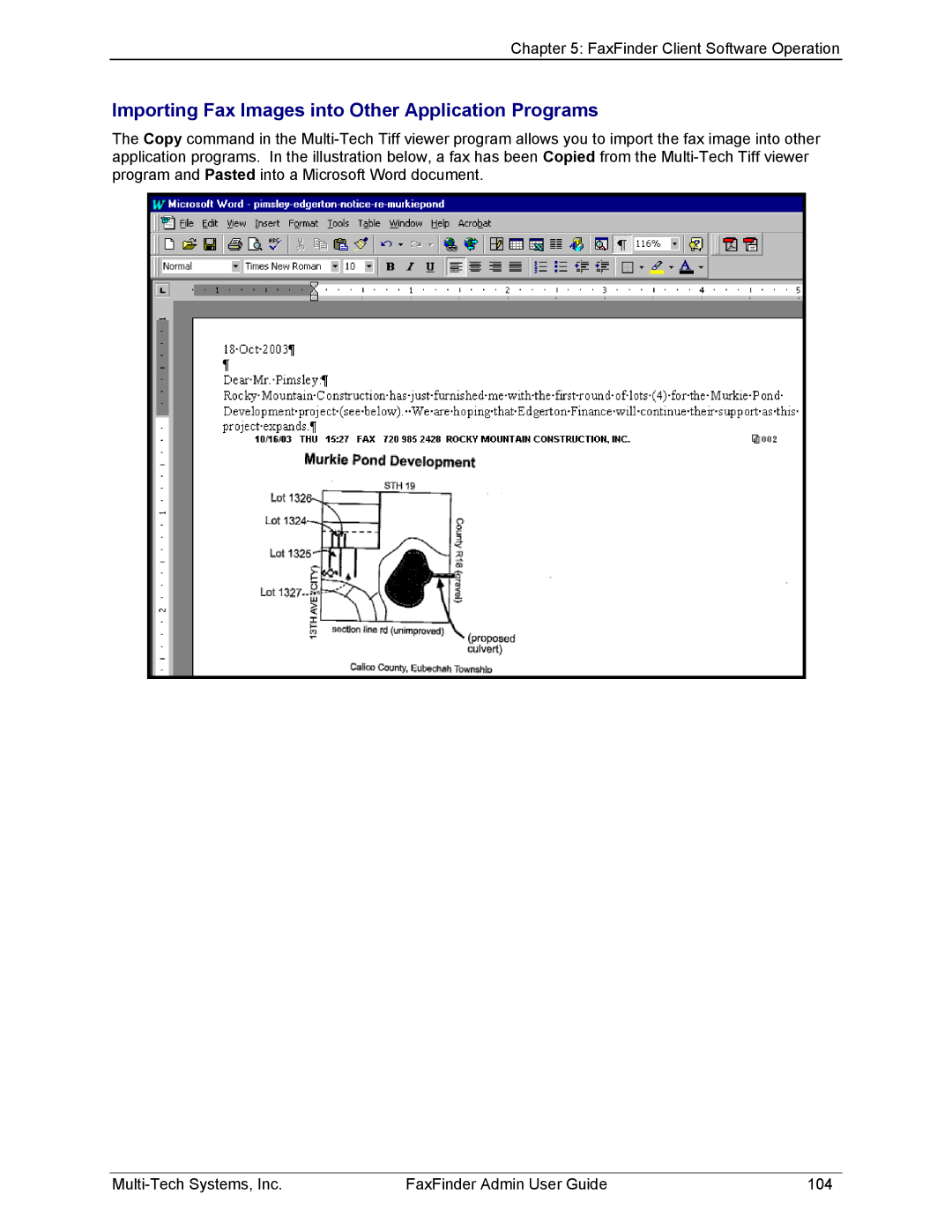 Multi-Tech Systems FF420, FF820, FF120, FF220 manual Importing Fax Images into Other Application Programs 