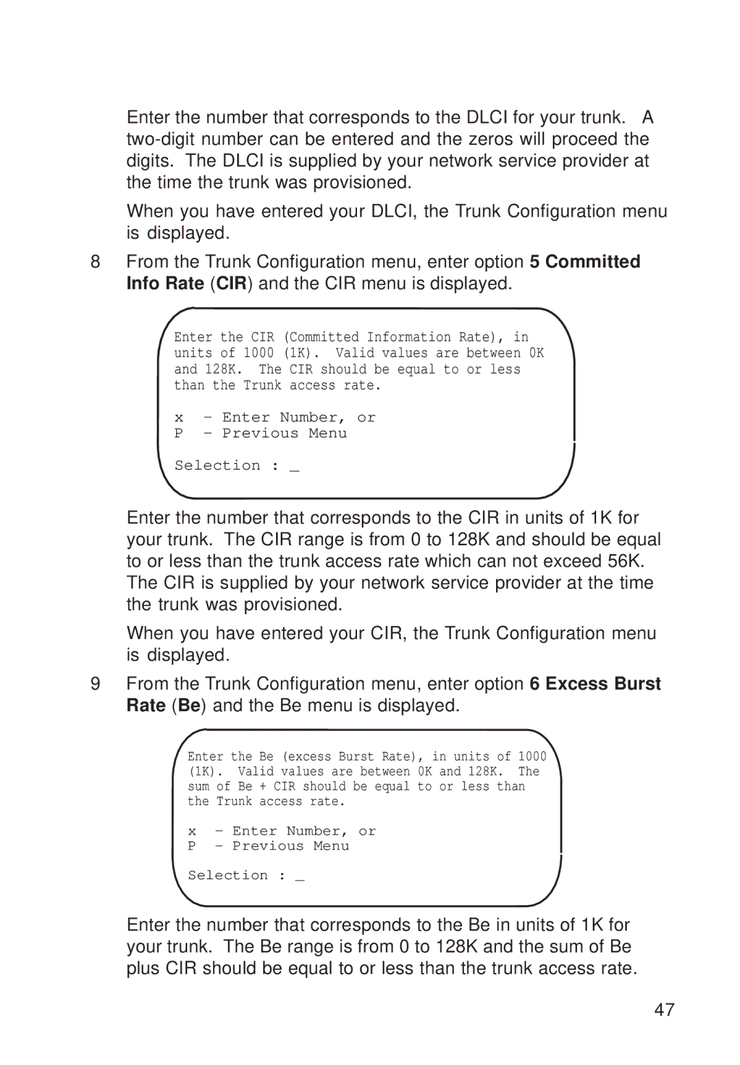 Multi-Tech Systems FR111 owner manual Enter Number, or P Previous Menu 