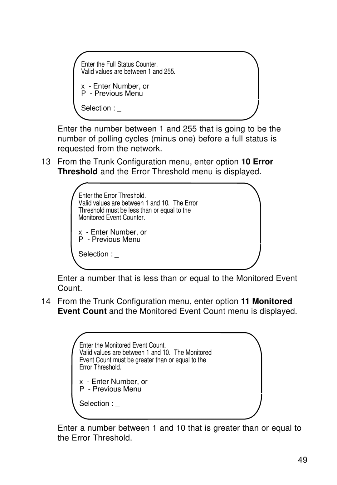 Multi-Tech Systems FR111 owner manual Selection 