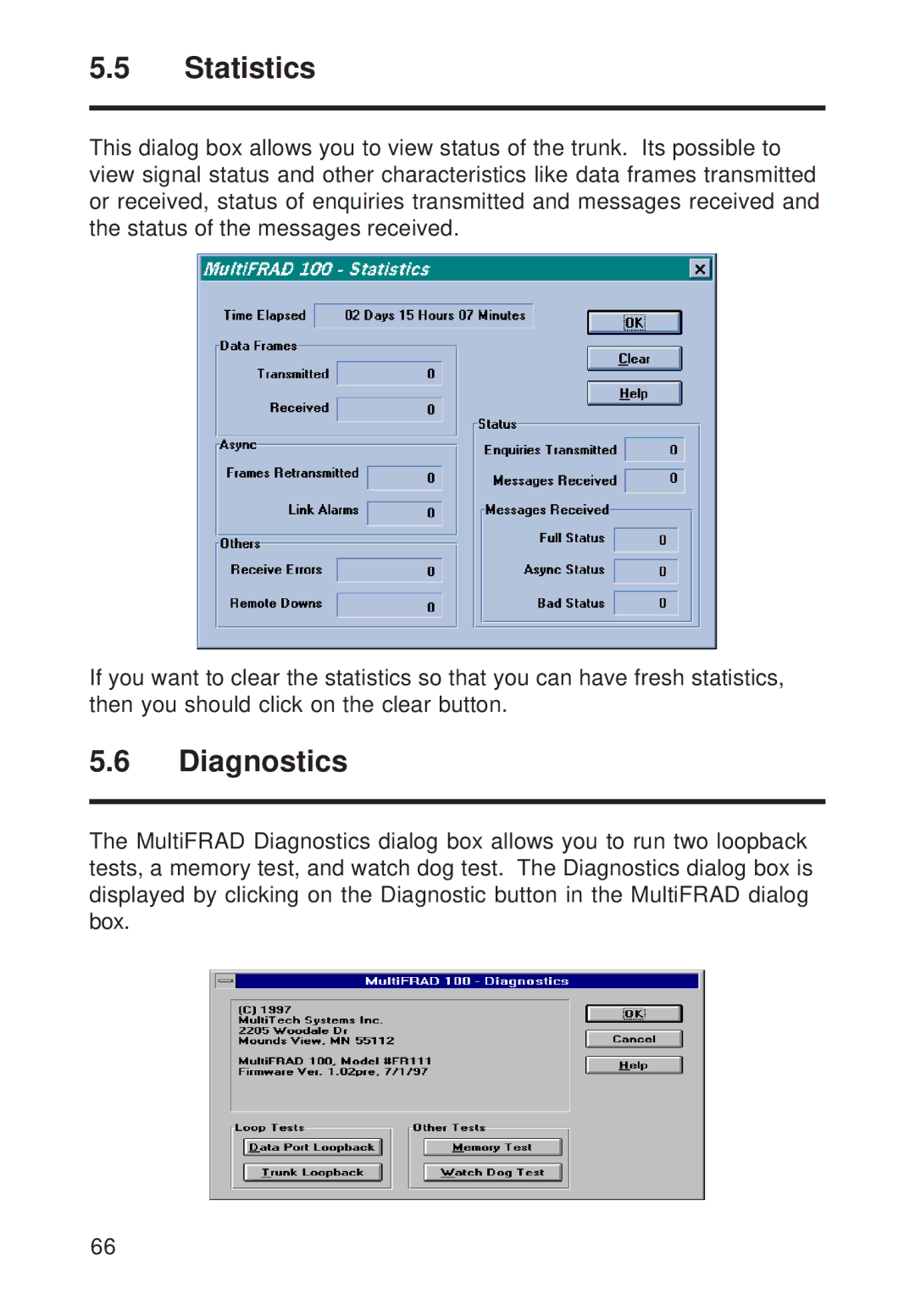 Multi-Tech Systems FR111 owner manual Statistics 