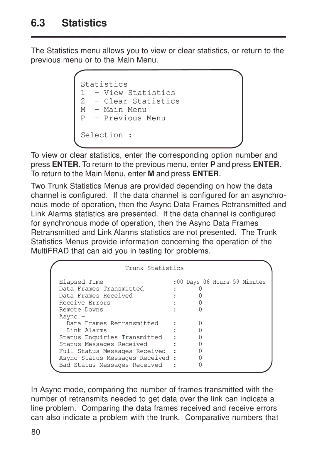 Multi-Tech Systems FR111 owner manual Statistics View Statistics 