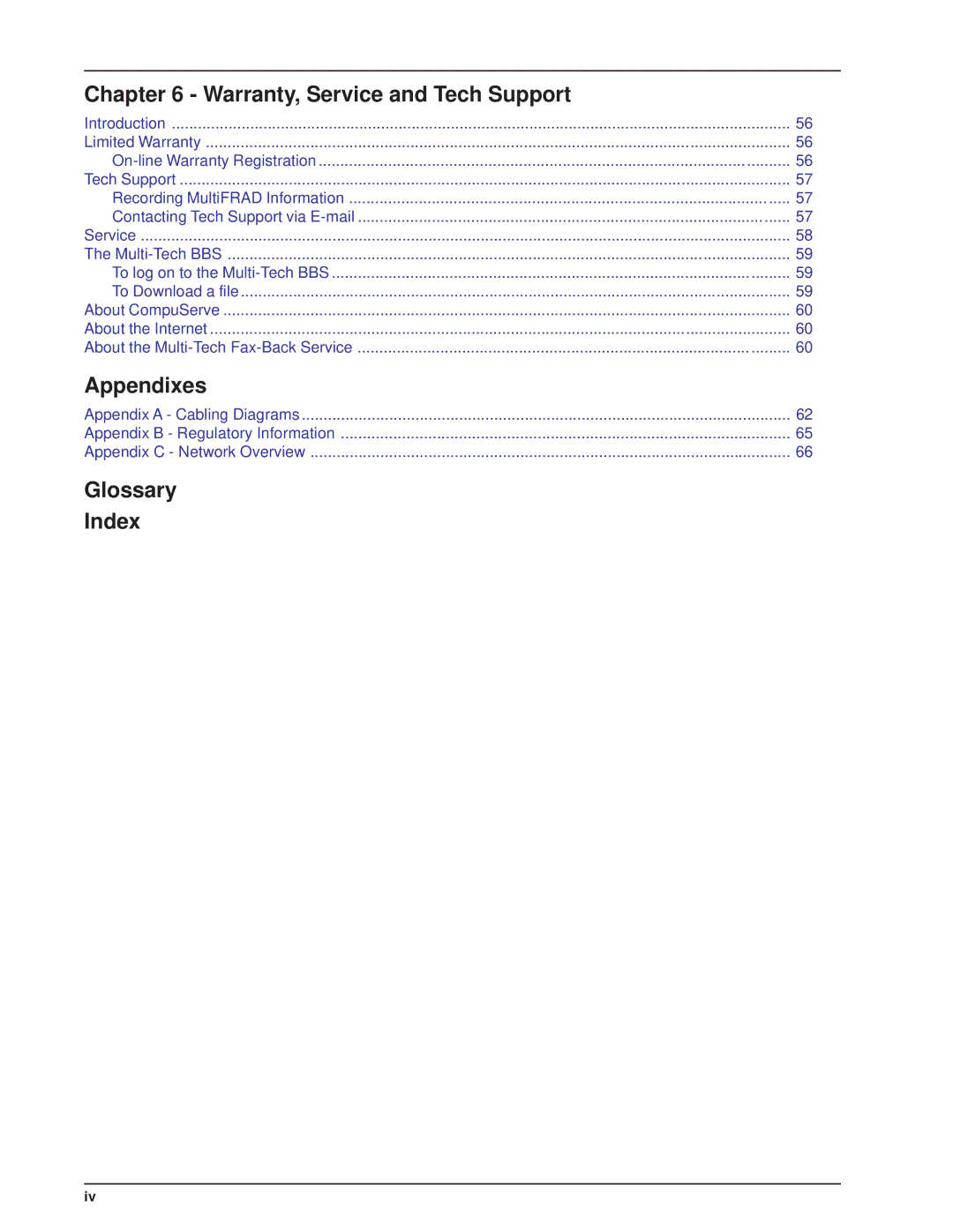 Multi-Tech Systems FR2201 manual Appendixes 