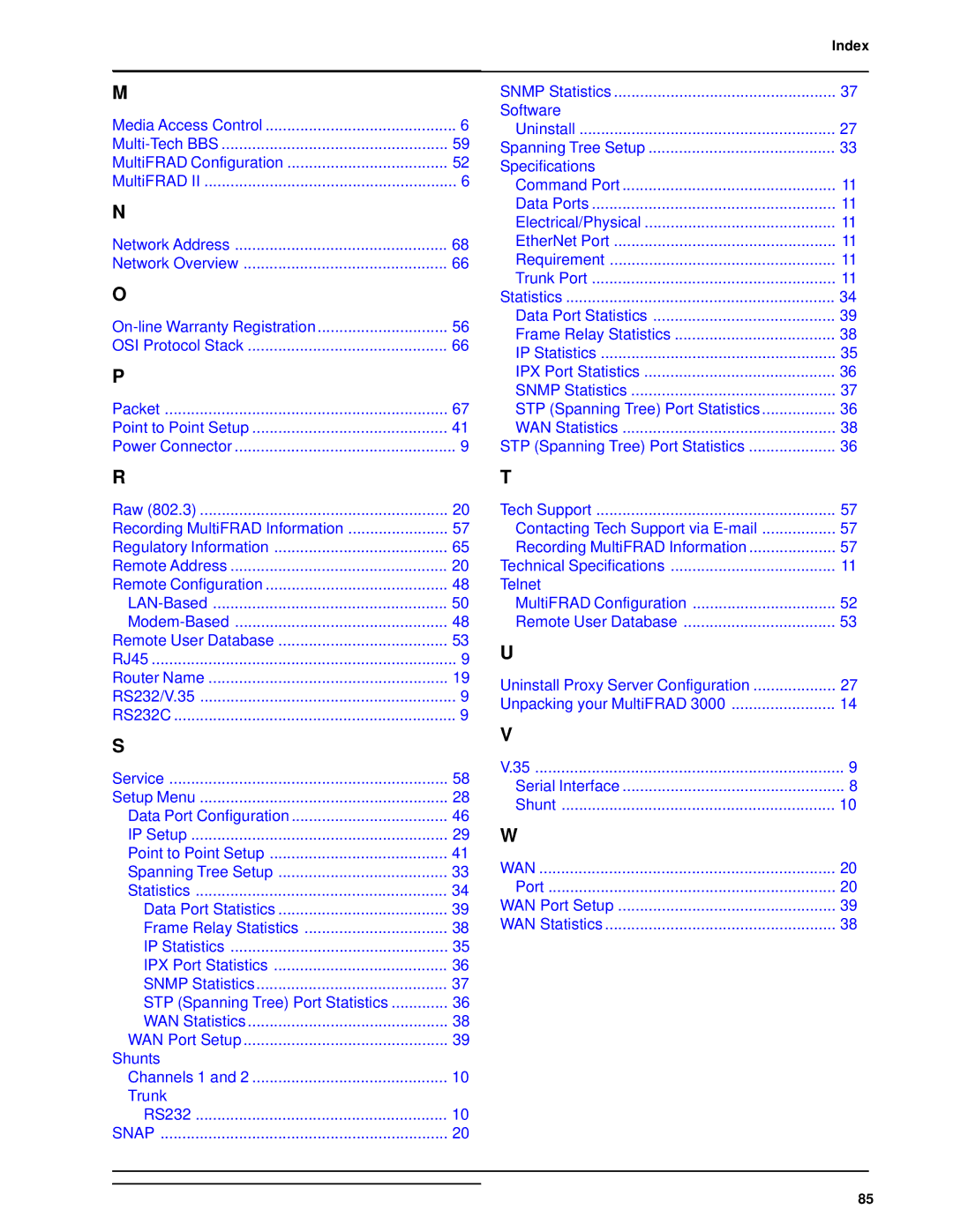 Multi-Tech Systems FR2201 manual Recording MultiFRAD Information 