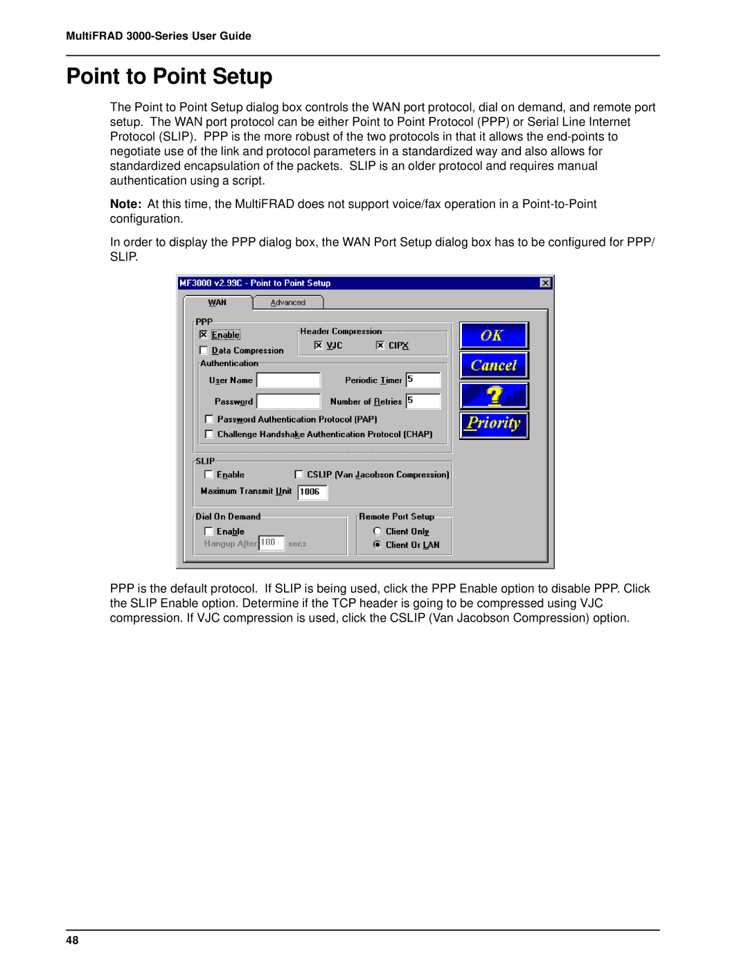 Multi-Tech Systems FR3060, FR3100 manual Point to Point Setup 