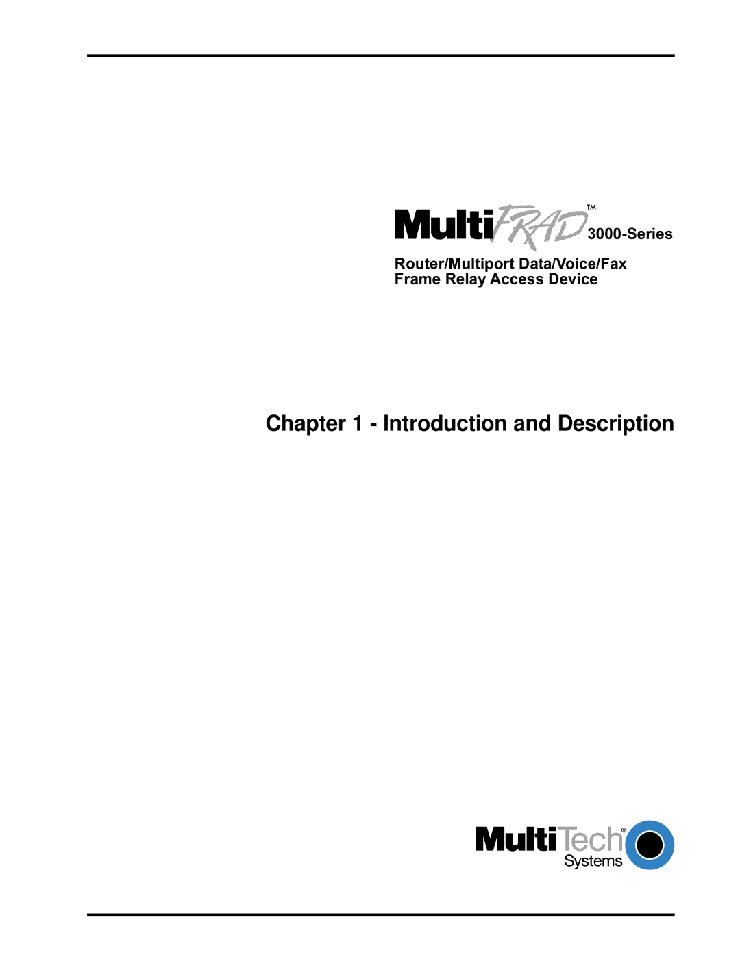 Multi-Tech Systems FR3100, FR3060 manual Introduction and Description 