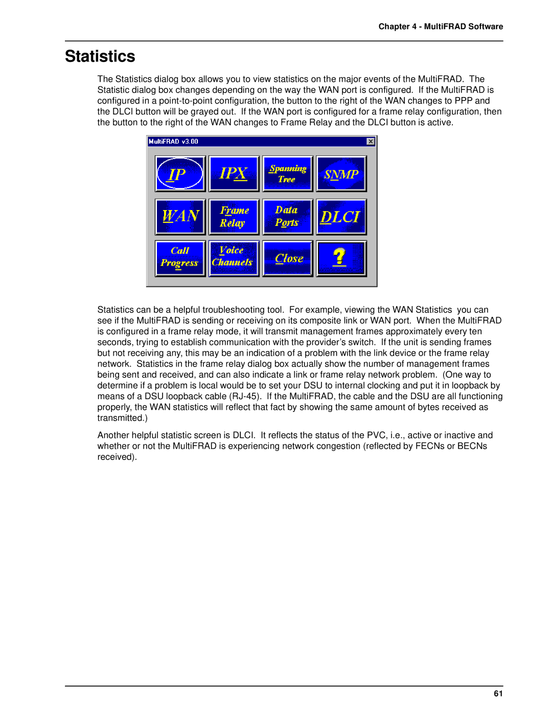 Multi-Tech Systems FR3100, FR3060 manual Statistics 