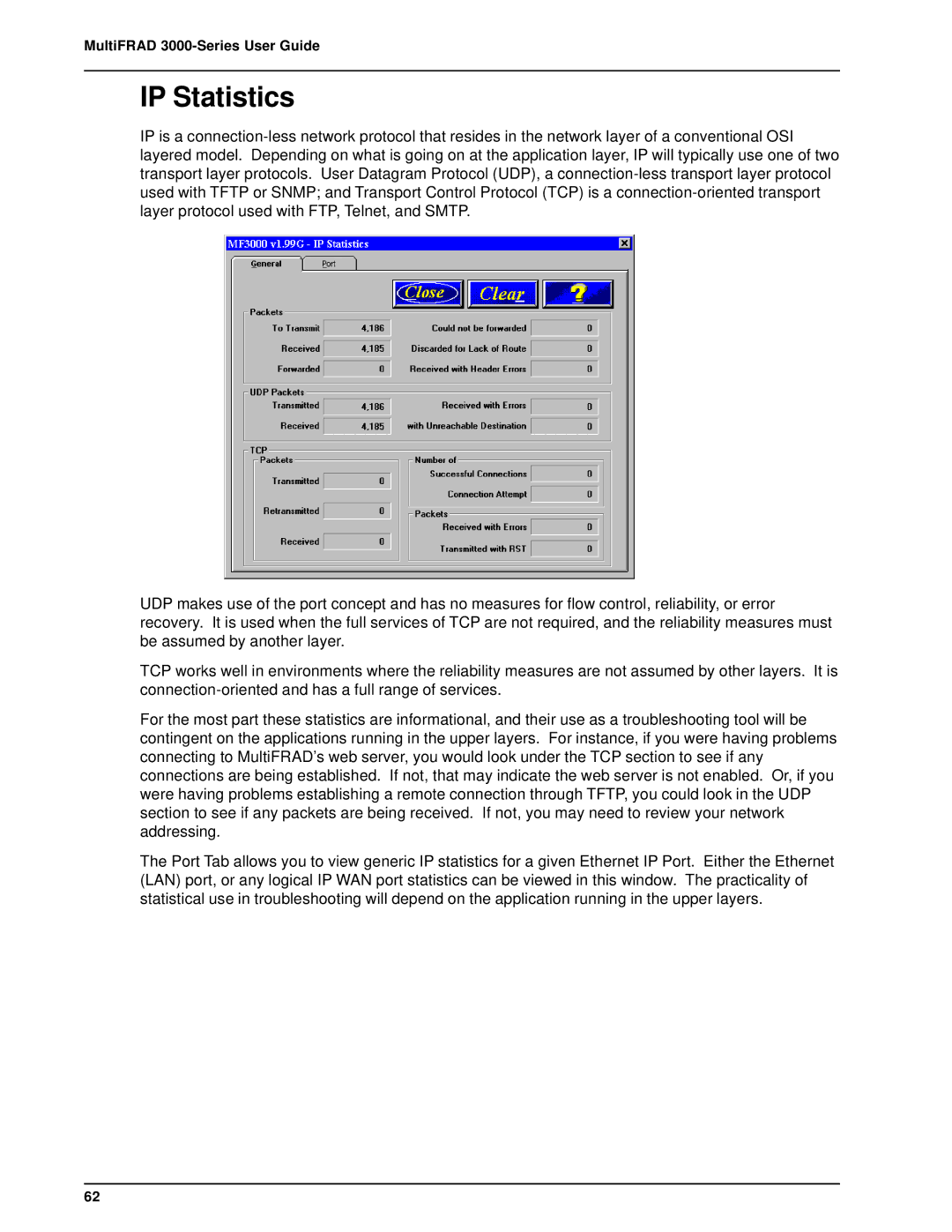 Multi-Tech Systems FR3060, FR3100 manual IP Statistics 