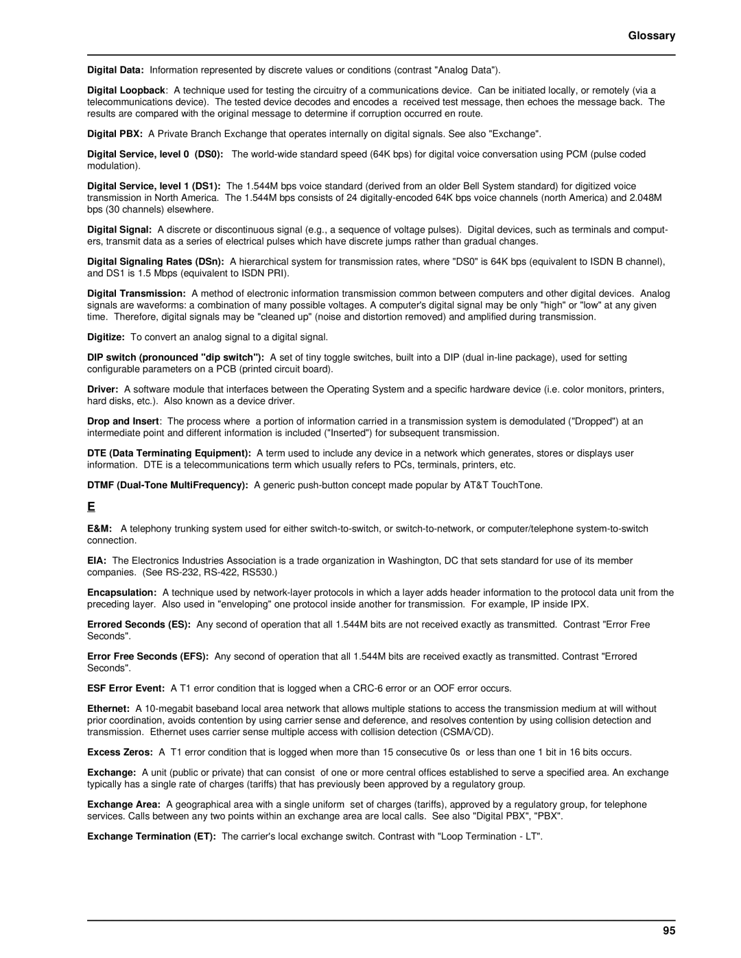 Multi-Tech Systems FR3100, FR3060 manual Glossary 