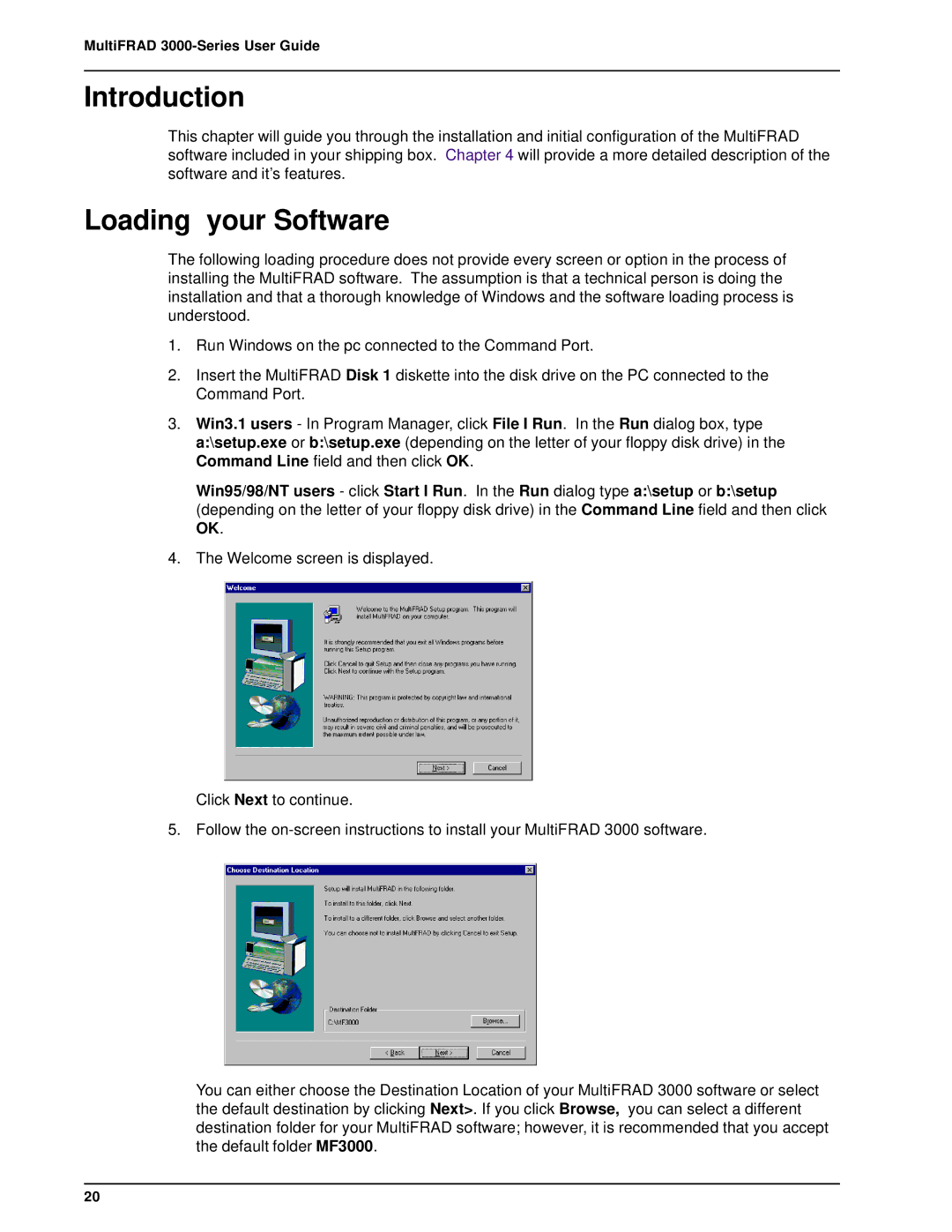 Multi-Tech Systems FR3060, FR3100, FR3060/V4, FR3060/V8, FR3100/V4, FR3100/V8 manual Introduction, Loading your Software 