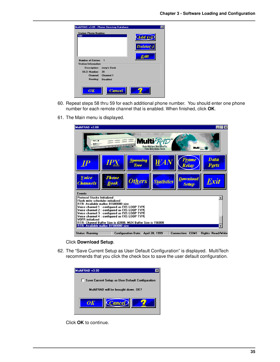 Multi-Tech Systems FR3060, FR3100, FR3060/V4, FR3060/V8, FR3100/V4, FR3100/V8 manual Click Download Setup 