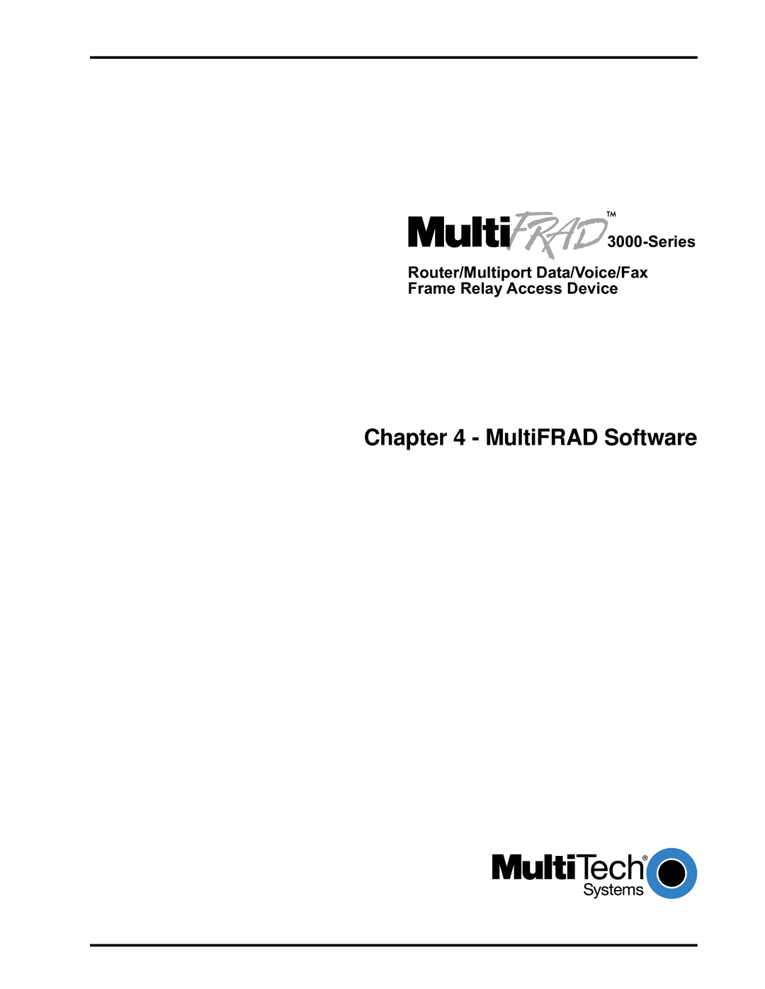 Multi-Tech Systems FR3060, FR3100, FR3060/V4, FR3060/V8, FR3100/V4, FR3100/V8 manual MultiFRAD Software 