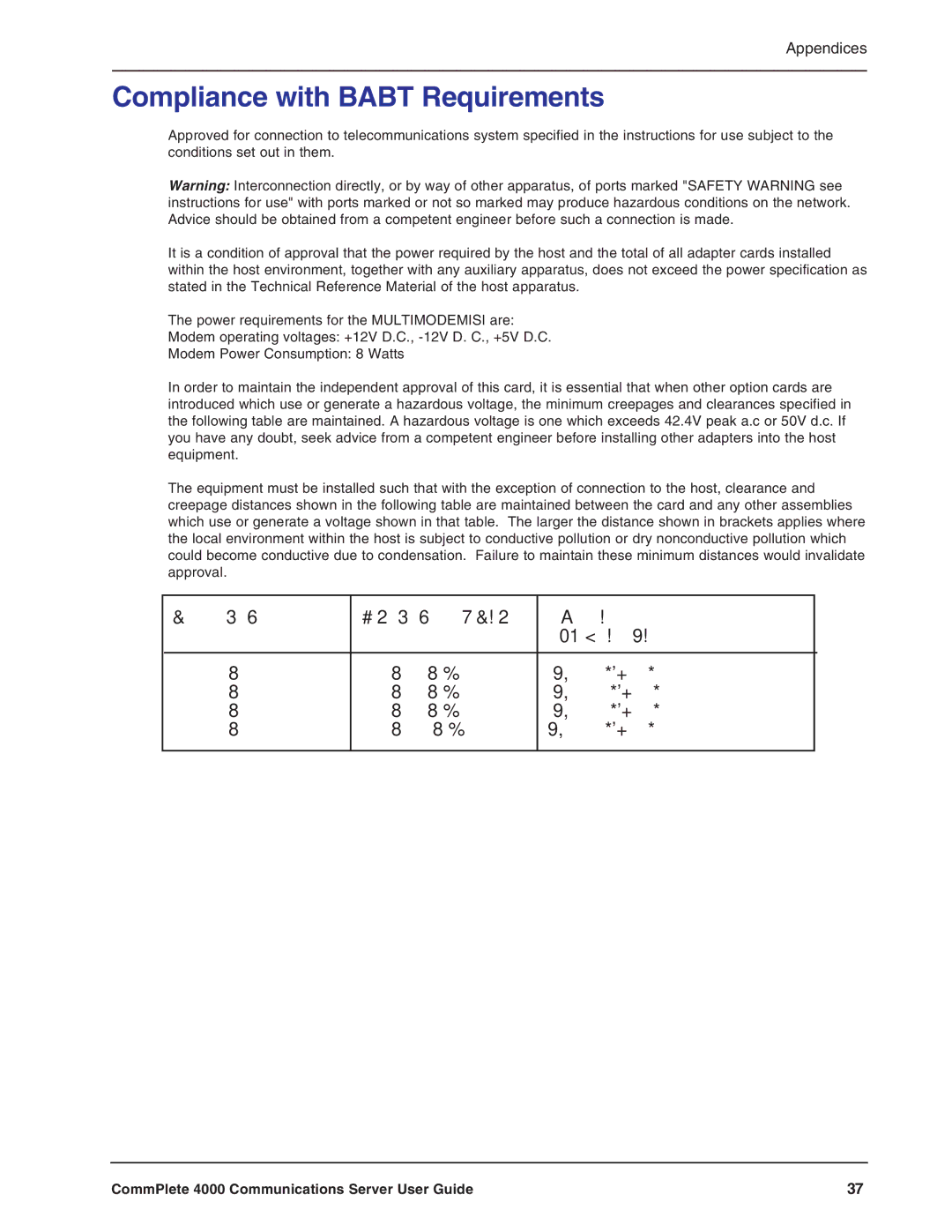 Multi-Tech Systems Hub manual Compliance with Babt Requirements 