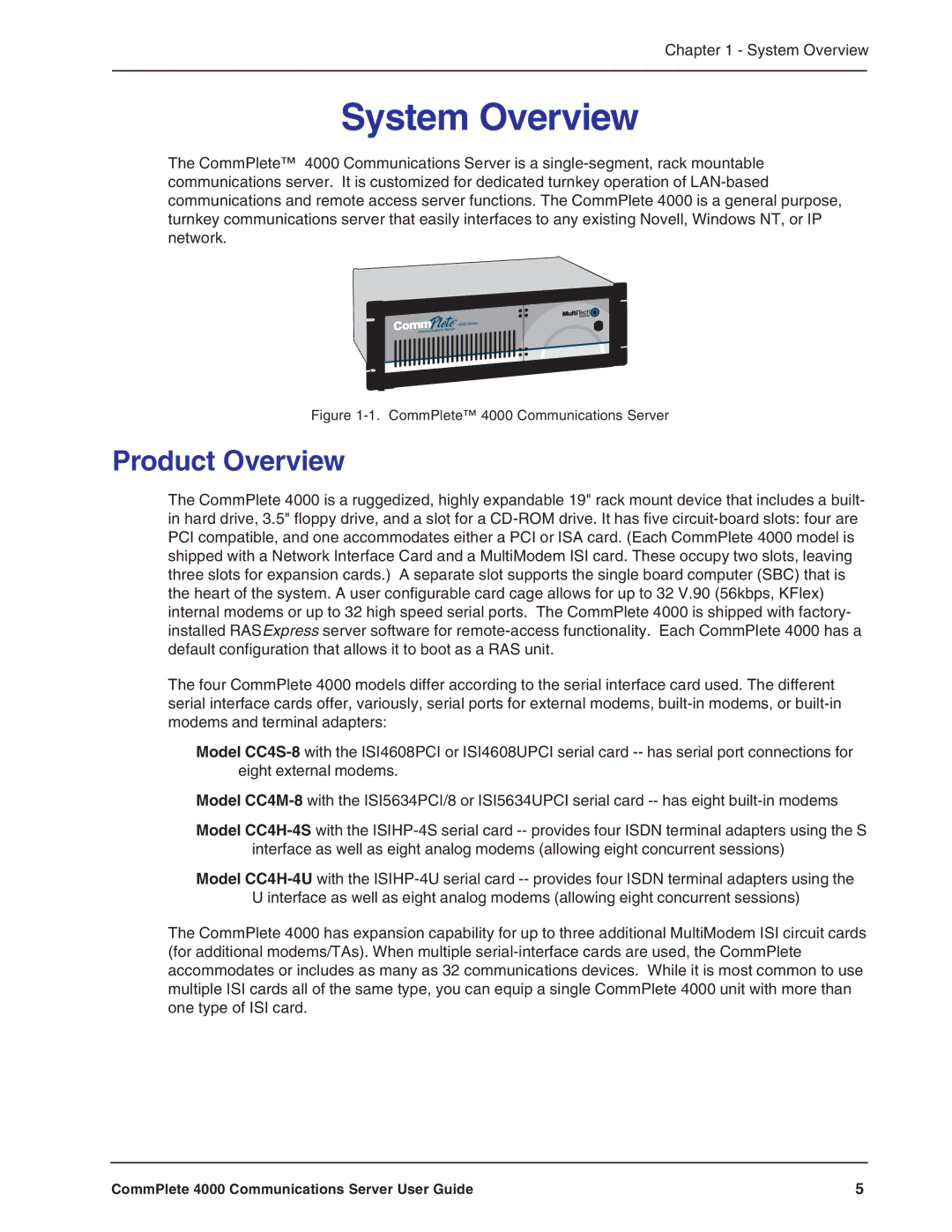 Multi-Tech Systems Hub manual System Overview, Product Overview 