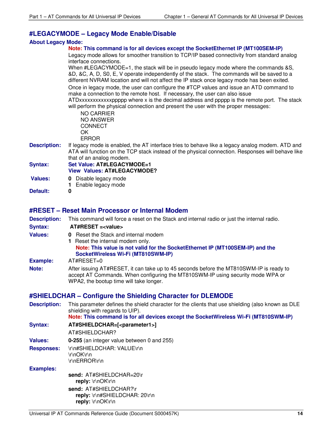 Multi-Tech Systems iCell GPRS (MTSMC-G2-IP manual #LEGACYMODE Legacy Mode Enable/Disable 