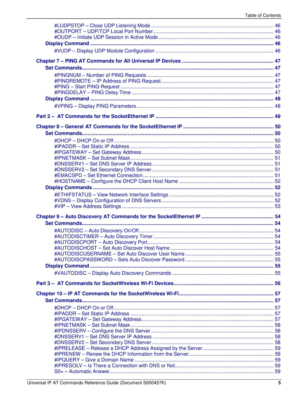 Multi-Tech Systems iCell GPRS (MTSMC-G2-IP manual Ping AT Commands for All Universal IP Devices Set Commands 