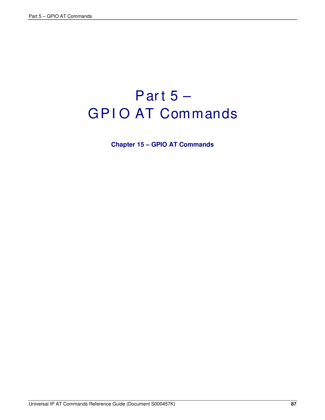 Multi-Tech Systems iCell GPRS (MTSMC-G2-IP manual Part Gpio AT Commands 