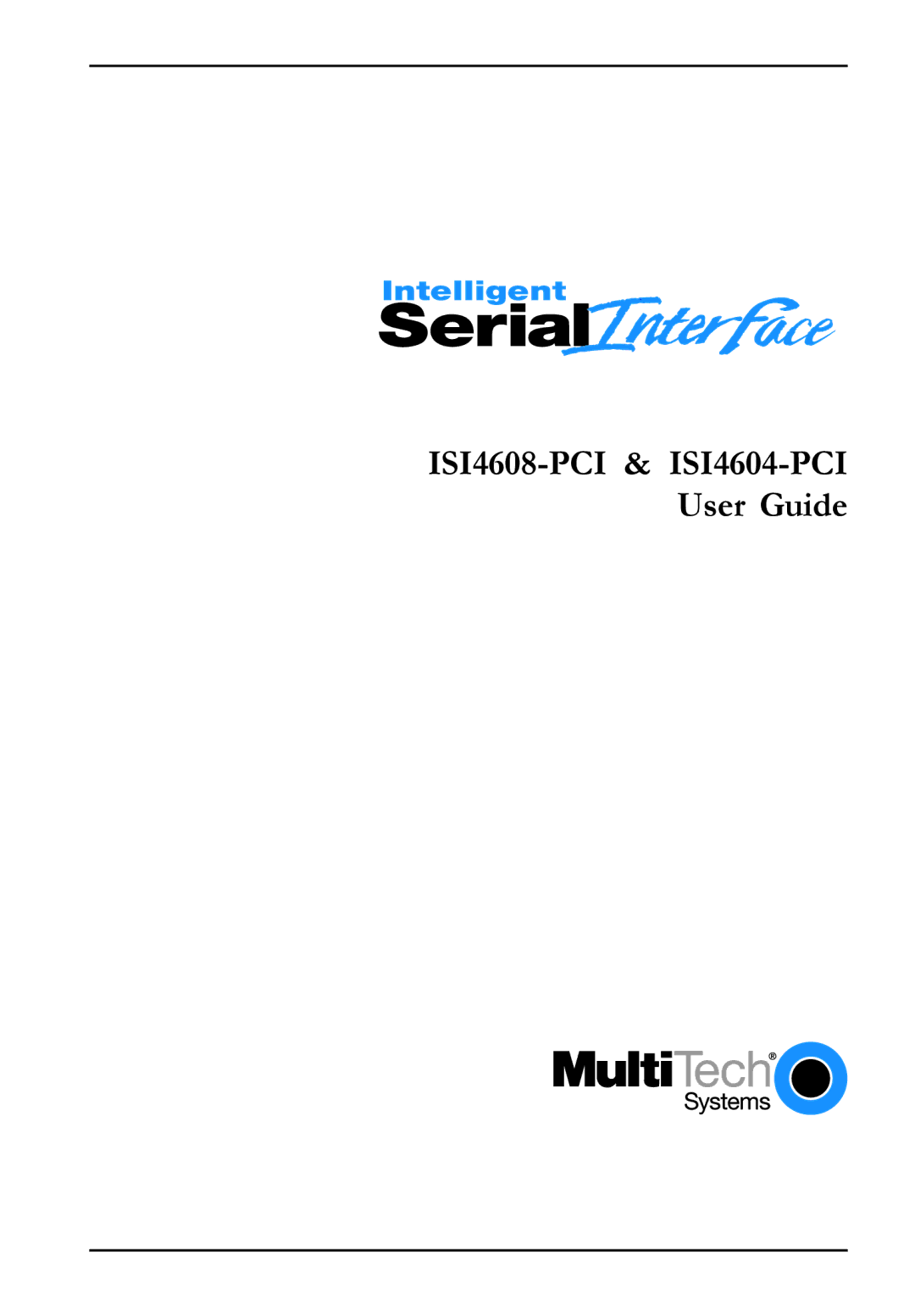 Multi-Tech Systems manual ISI4608-PCI & ISI4604-PCI User Guide 