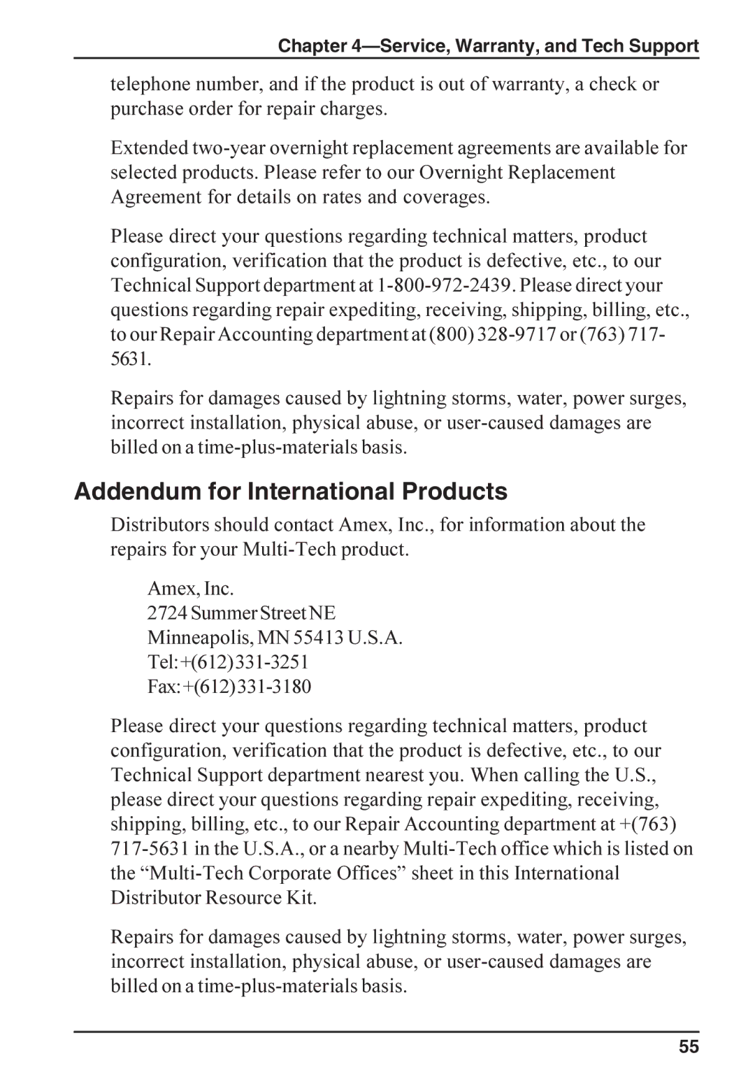 Multi-Tech Systems ISI4608-PCI manual Addendum for International Products 