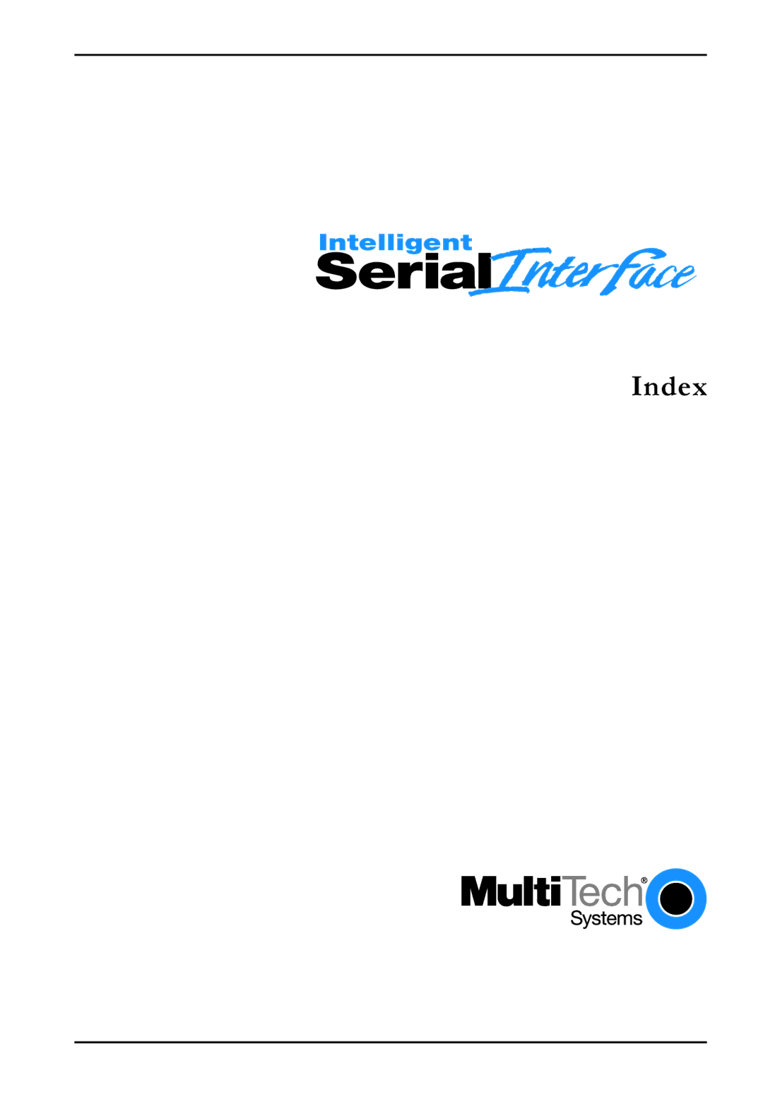 Multi-Tech Systems ISI5634PCI/4/8 manual Index 