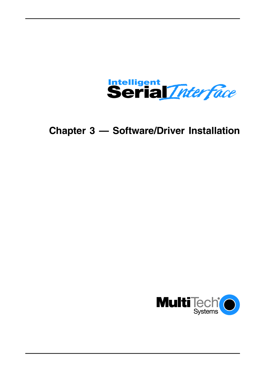 Multi-Tech Systems ISI5634PCI/4/8 manual Software/Driver Installation 