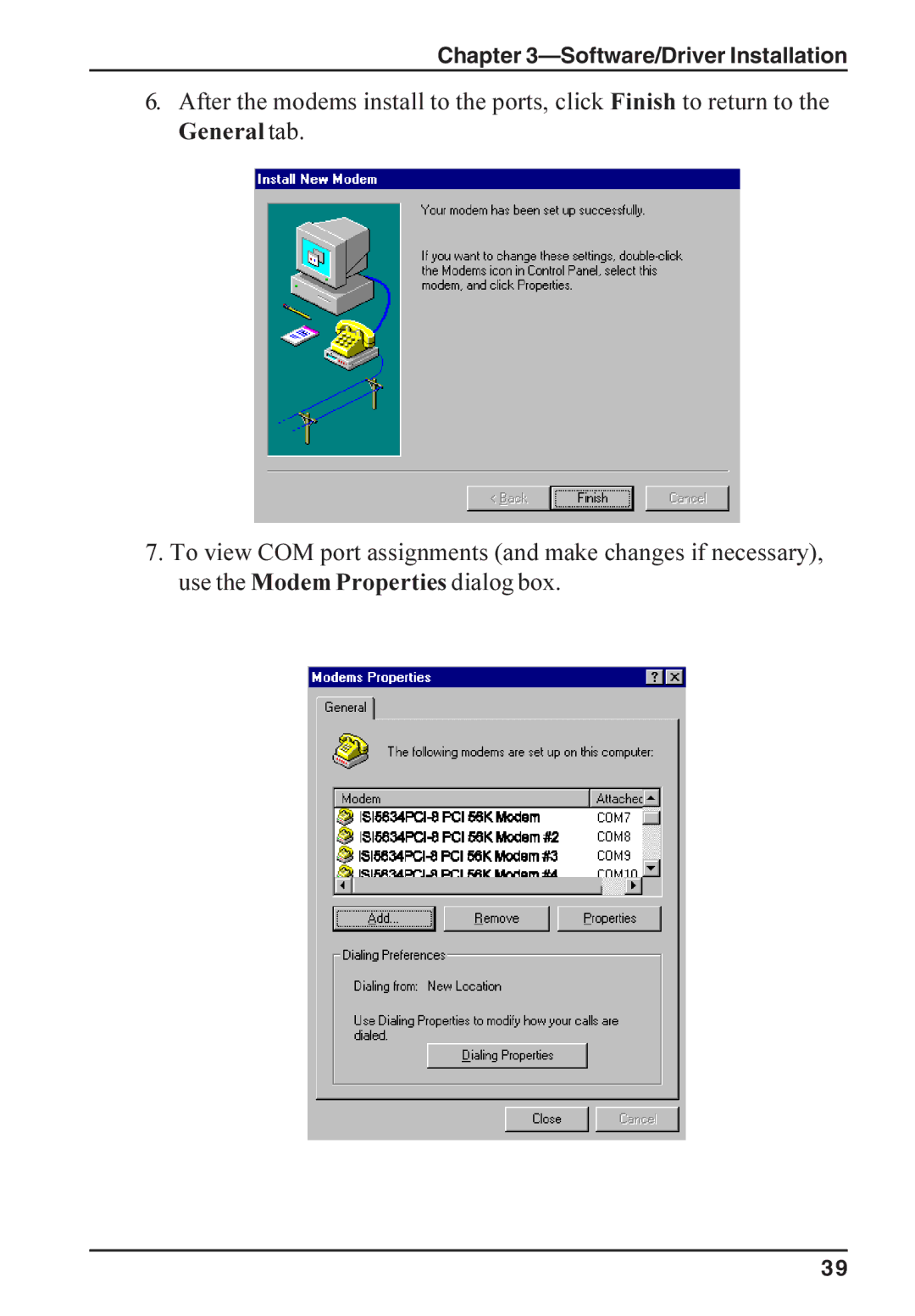 Multi-Tech Systems ISI5634PCI/4/8 manual Software/Driver Installation 