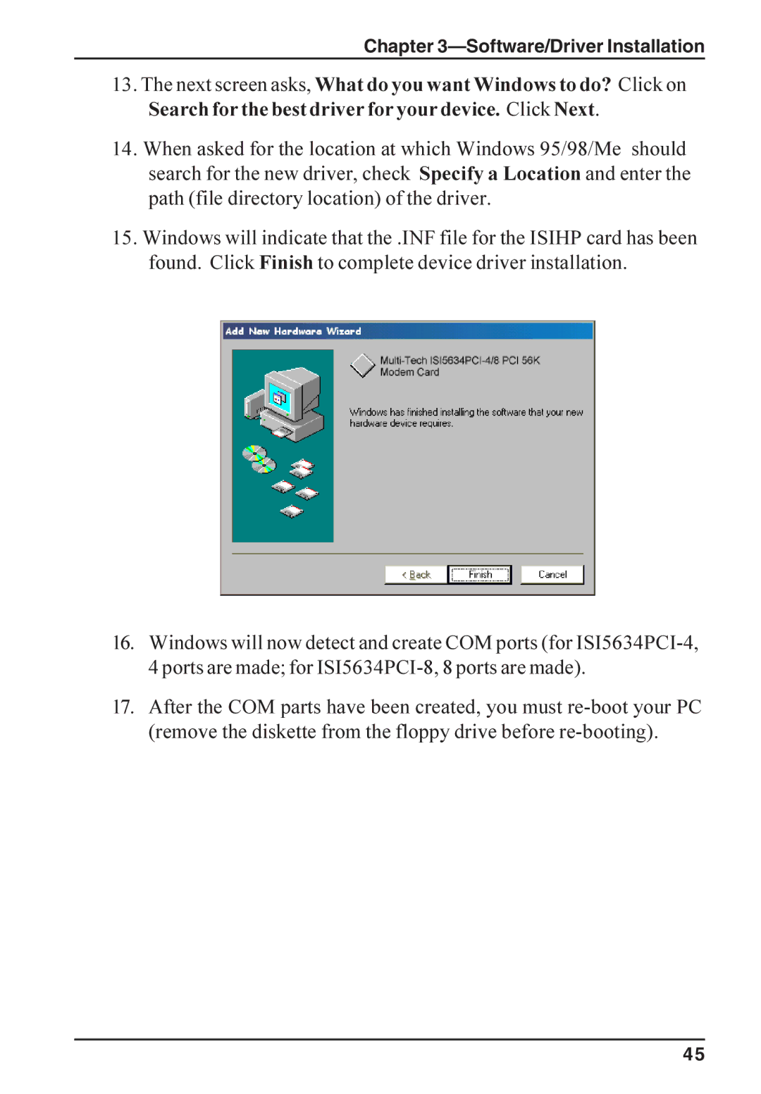 Multi-Tech Systems ISI5634PCI/4/8 manual 