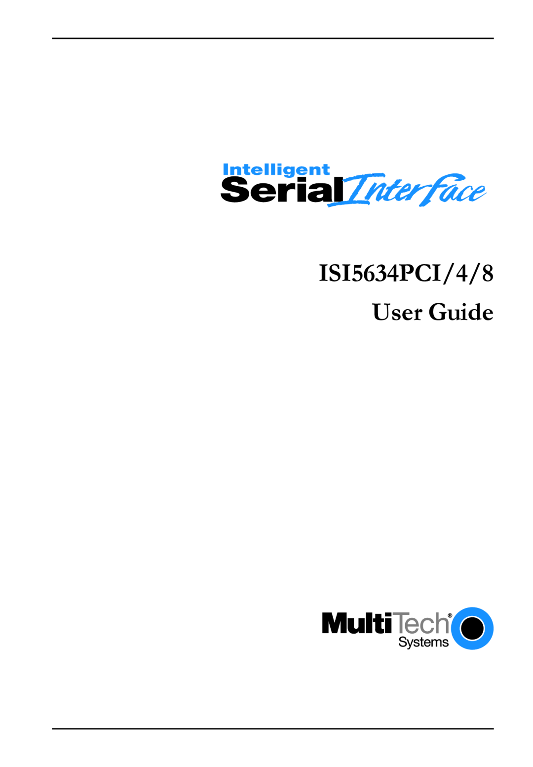 Multi-Tech Systems manual ISI5634PCI/4/8 User Guide 